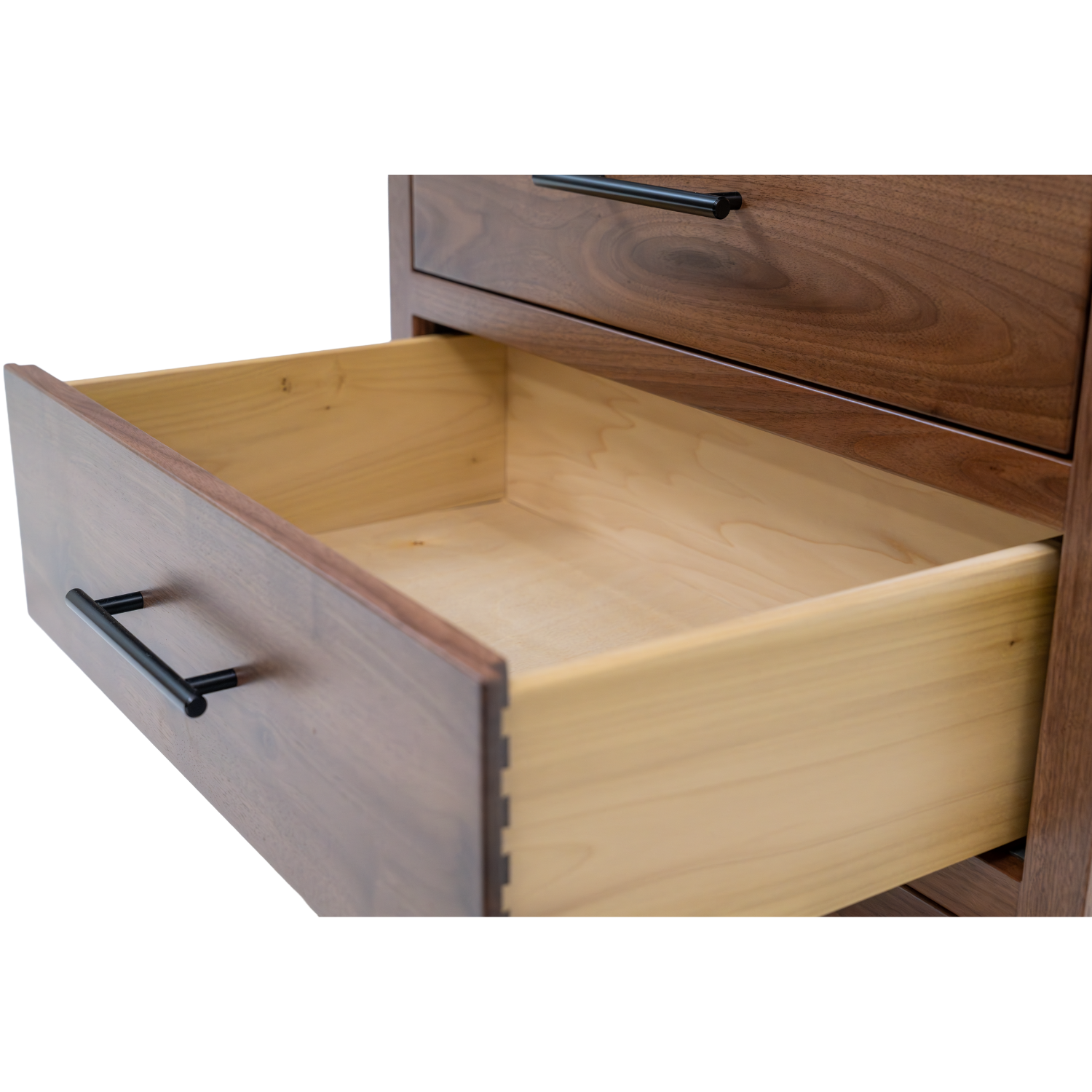 live edge nightstand made with dovetailed drawers