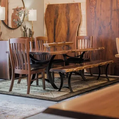 live edge dining table