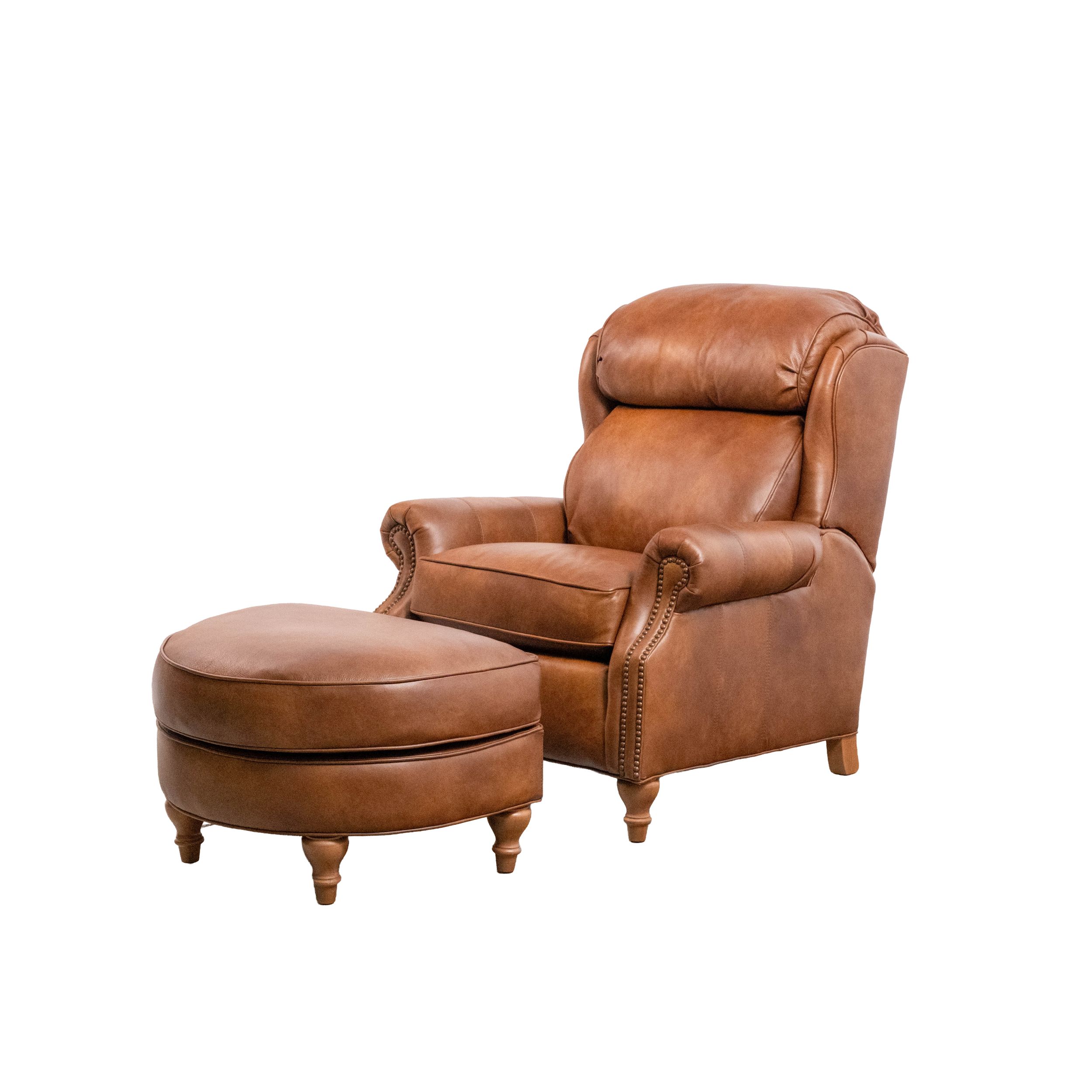 top grain leather manual reclining chair