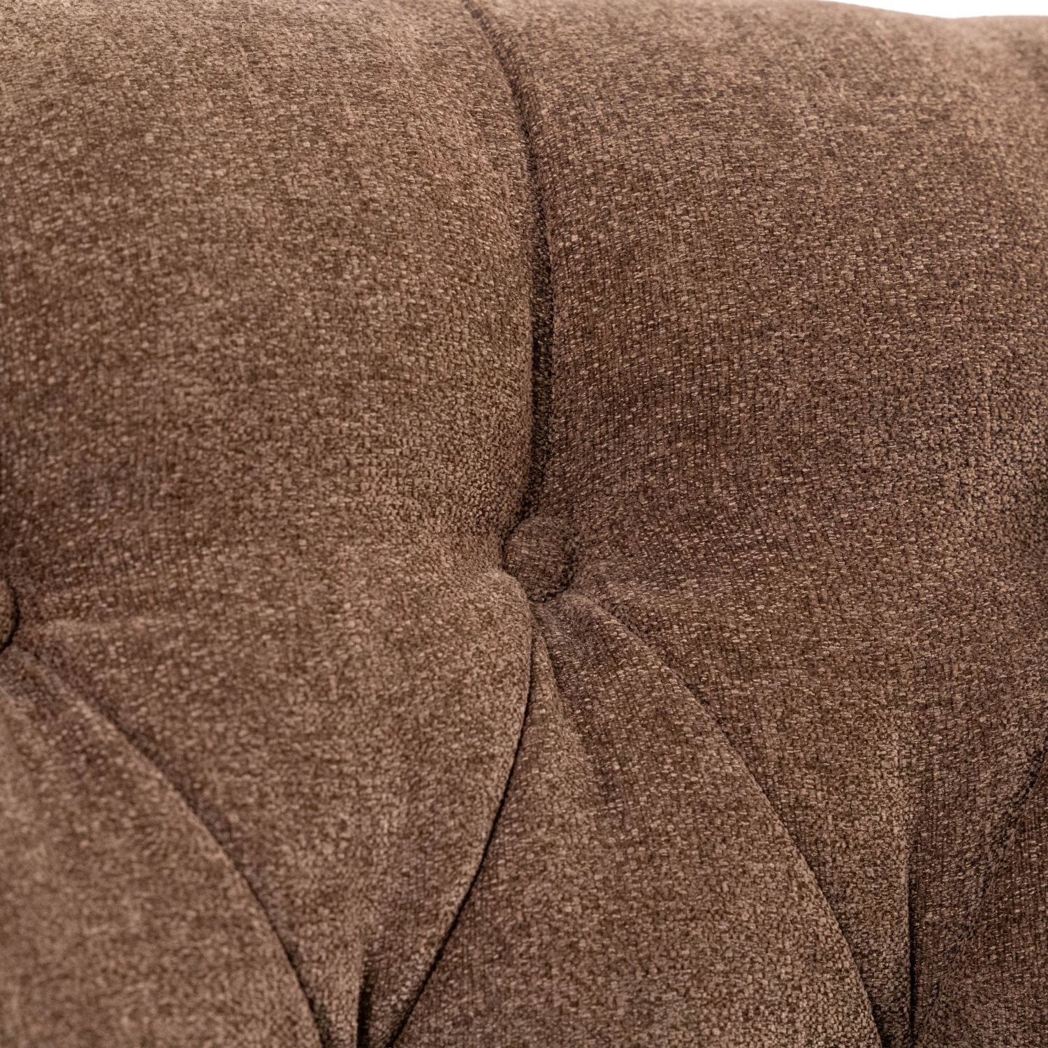 wingback leather and fabric chair with tufted back